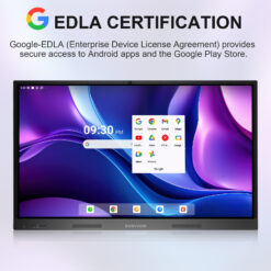 smart board, 55'' 4k uhd digital whiteboard, edla certified touch screen electronic whiteboard with 48mp ai camera, smart board for classroom and business