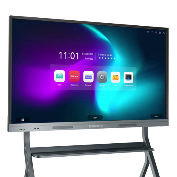smart board, 55'' 4k uhd electronic whiteboard, 8 core cpu, 8gb ram and 128gb rom digital whiteboard, smart board for classroom and business ev5