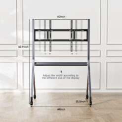smart board stand for 55" 86'' smart whiteboard, electronic whiteboard, four lockable wheels for smart board for classroom